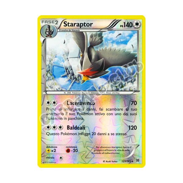 127 / 162 Staraptor rara foil reverse (IT) -NEAR MINT-