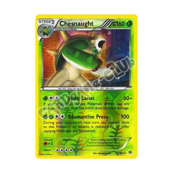 011 / 162 Chesnaught rara foil reverse (EN) -NEAR MINT-