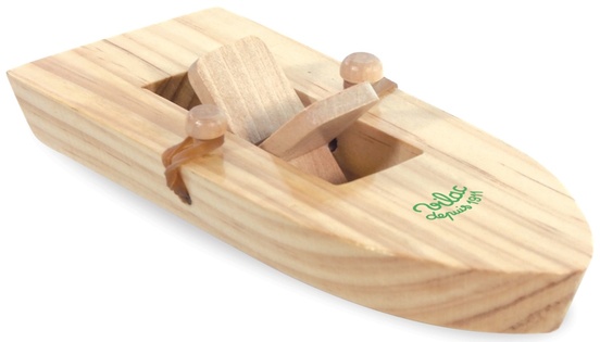 Vilac Barca in legno con motore in gomma