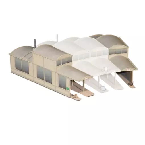 Rotonde type G 2 stalles d'extrémité - Régions et Compagnies DEP001 - HO 1/87