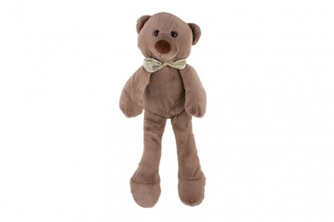 Orsetto seduto con papillon di peluche 22 cm