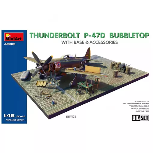 Thunderbolt P-47D Bub. avec base - MiniArt 550048018 - 1/48