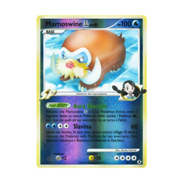027 / 111 Mamoswine LIV.61 rara foil reverse (IT) -PLAYED-