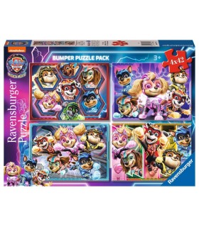 4 Puzzle da 42 Pezzi - Paw Patrol: The Mighty Movie