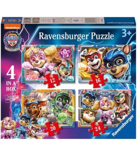 4 Puzzle in 1 - Paw Patrol: The Mighty Movie