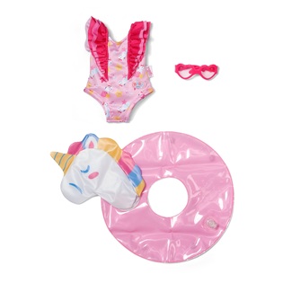 Zapf BABY born Set da nuoto con unicorno, 43 cm
