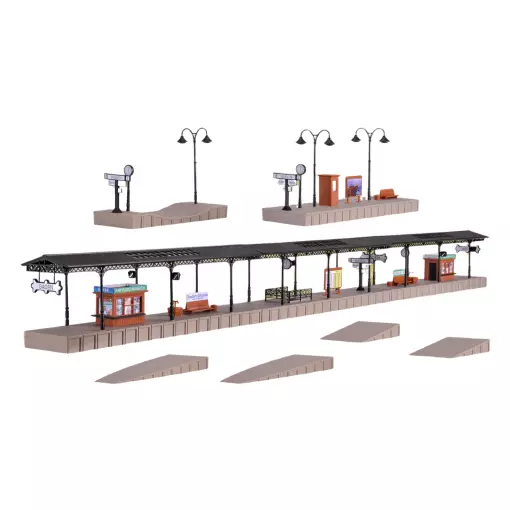 Piattaforma della stazione "Baden" Vollmer 43562 - HO : 1/87 - EP 1220 x 48 x 85 mm