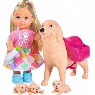 Bambola Simba Evička con cane e cuccioli 5733072