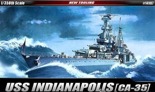 Model Kit nave 14107 - USS CA-35 INDIANAPOLIS (1: 350)