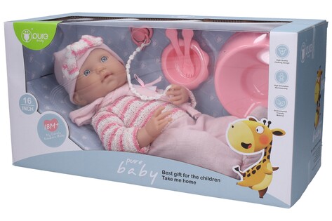 Bambola in tuta rosa 40 cm