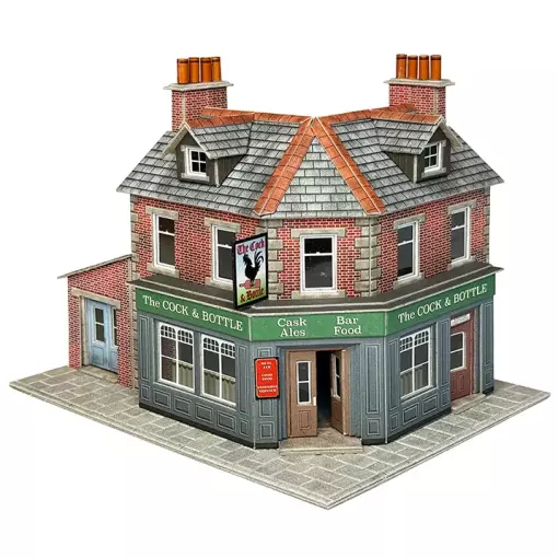 Boutique + Pub D'Angle - Brique - Metcalfe PO308 - HO 1/87