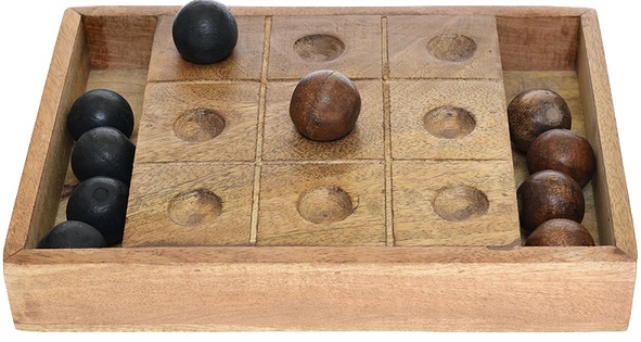 Gioco Tic Tac Toe 30x20cm in legno