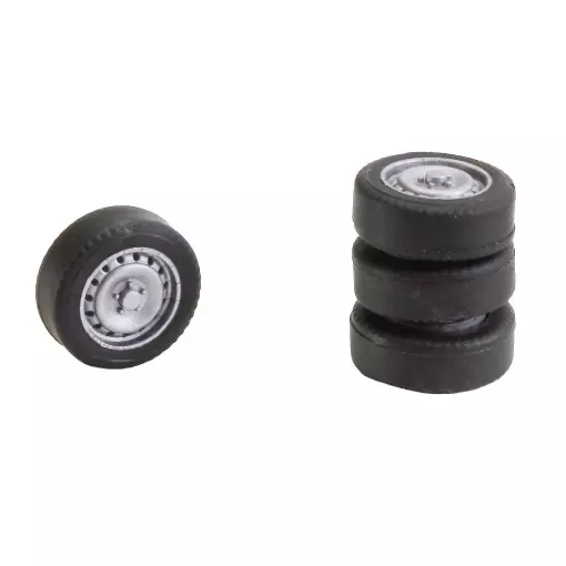 4 pneus et jantes pour Sprinter - Faller 163108 - HO 1/87