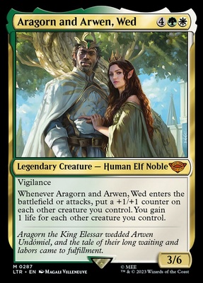 Aragorn and Arwen, Wed The Lord of the Rings: Tales of Middle-earth Foil