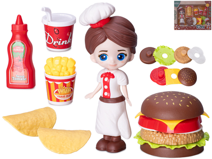 Bambola cuoca 15 cm con accessori