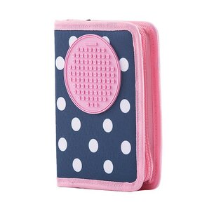 PIXIE CREW astuccio scolastico blu con puntini bianchi