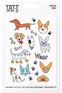 TATTonMe Tatuaggi temporanei impermeabili Mix di cani