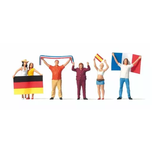 Lotto di 6 Ventagli di Piedi - HO 1:87 - PREISER 10745