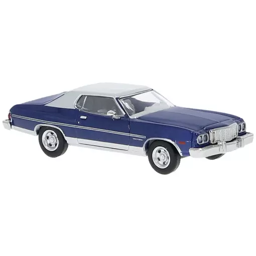 Ford Gran Torino 1976 bleu métallisé/gris clair - Brekina 19731 - 1/87 HO