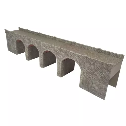 Viaduc en pierre à double voie - Metcalfe PO241 - OO/HO