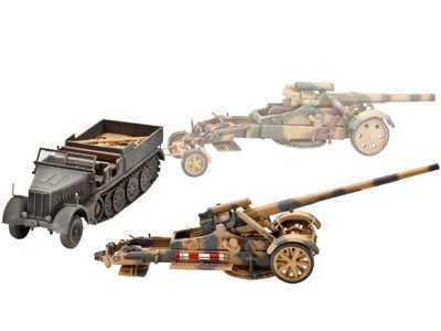 Modello di plastica militare 03188 - Mörser 18 o 17cm Kanone 18 & Sd.Kfz.9 FAMO (1:72)