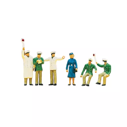 Confezione da 6 figure "Polizia stradale" - Figurina - PREISER 10064 - Scala HO : 1/87th