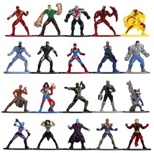 Jada Marvel Collezione di Nano Figure in Metallo 20 pz