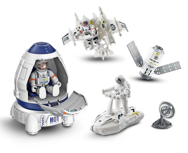 Set spaziale con 2 figurine da 8 cm