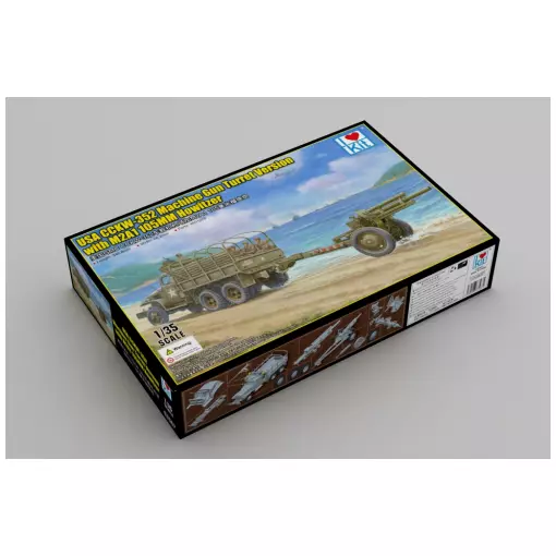 USA CCKW-352 Version tourelle de mitrailleuse avec obusier M2A1 105 mm - I love kit 63567