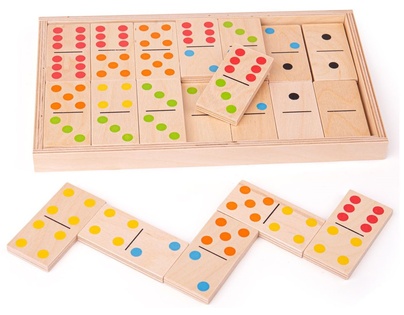 Bigjigs Toys Grandi domino in legno