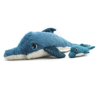 Ptipotos Delfino di peluche Tofou blu - mamma con bambino