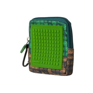 PIXIE CREW Borsa quadrata, verde, Mine&Craft 50 pixel.