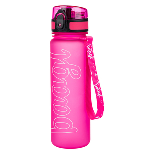 Bottiglia per bevande in tritan BAAGL con logo rosa, 500 ml