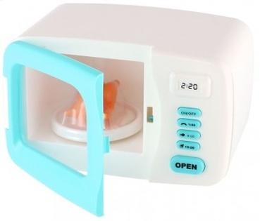 Forno a microonde in plastica 20x13 cm a batterie con suono, luce