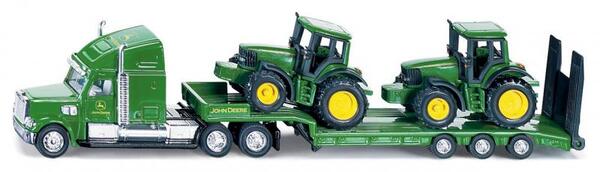 SIKU Farmer - Trattore e trattori a pianale ribassato John Deere, scala 1:87