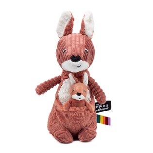 Ptipotos Peluche canguro Allezou terracotta - mamma con bambino