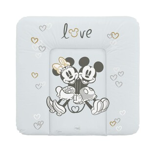 CEBA Materassino fasciatoio morbido per cassettiera 75x72 Disney Minnie & Topolino Grigio