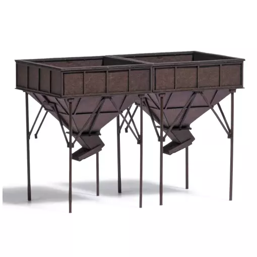 2 bunker per il carbone - Busch 1972 - HO 1/87