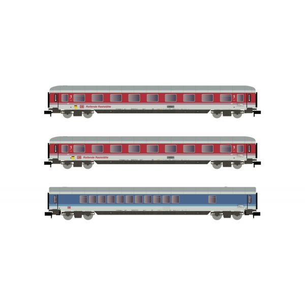 Arnold - Db Ag 3-p Rollende Raststatte 2 X Avm + Wgm White V (6/22) *arn-hn4365