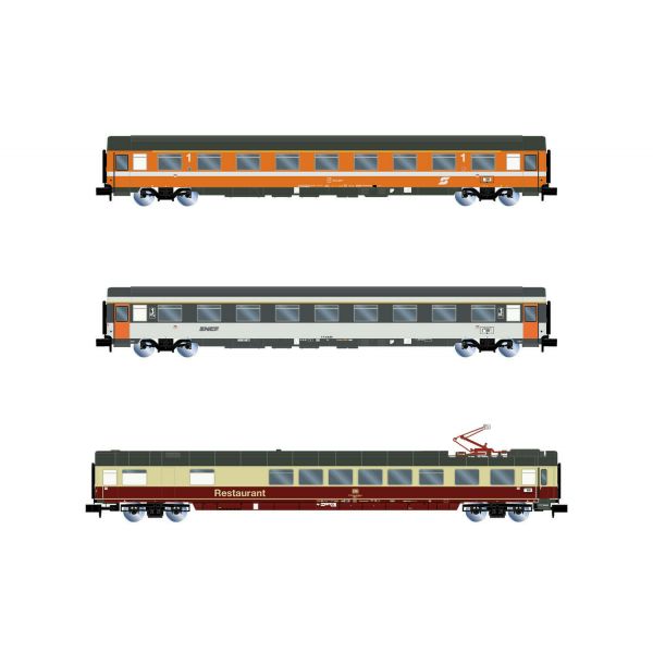 Arnold - Eurocity Mozart Set 1/2 3-p Restaurant Coaches Iv (9/22) *arn-hn4390