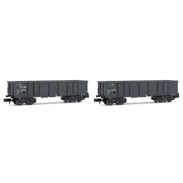 Arnold - Sncf 2-unit 4-axle Open Wagons Eaos Grey Scrap Iv (9/21) * - ARN-HN6535