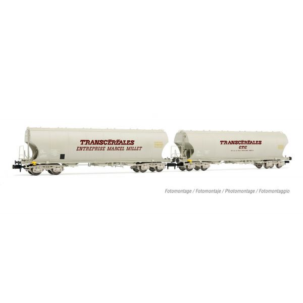Arnold - Sncf 2-p 4-axle Hopper Rounded Walls Transcereales (12/22) *arn-hn6558