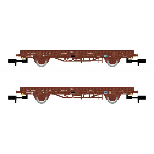 Arnold - Renfe 2-p Ks Flat Wag. Tabacalera Tobacco Red Iv (9/22) *arn-hn6581