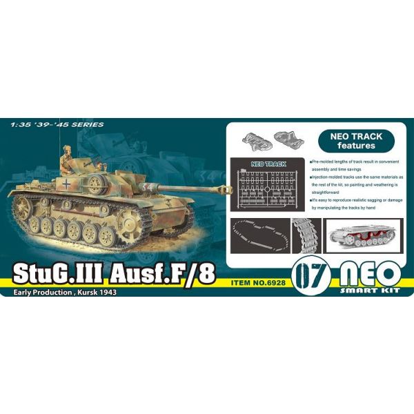 Dragon - Stug.iii Ausf.f/8 Early Prod. Kurks 1943 1:35 (7/20) * - DRA6928
