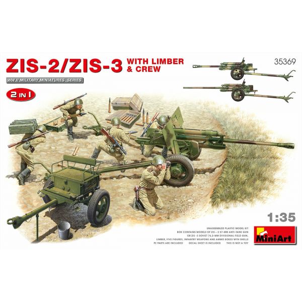 Miniart - 1/35 Zis-2/zis-3 W. Limber En Crew 2in1 (1/21) * - MIN35369