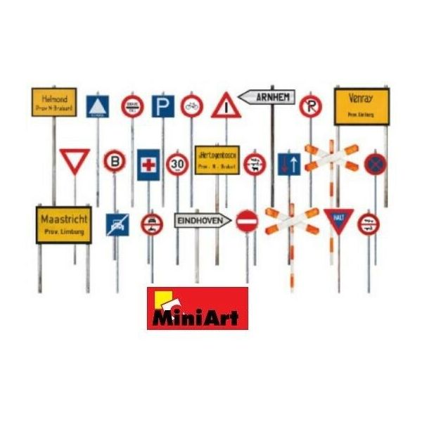 Miniart - 1/35 Dutch Traffic Signs 1930-40's (?/22) *min35661
