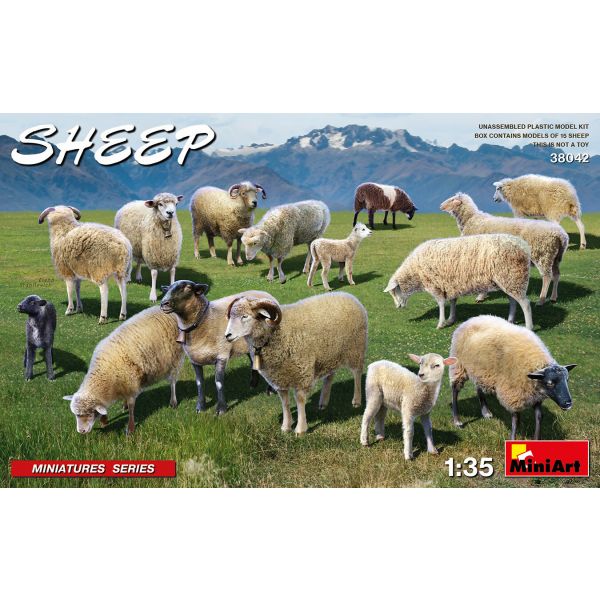 Miniart - 1/35 Sheep 15 Pcs (7/21) *min38042