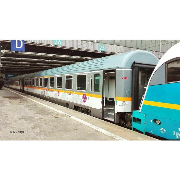 Rivarossi - Alex 3-p Passenger Coaches Uic-z 2nd Cl Gr/white Vi - RIV-HR4293