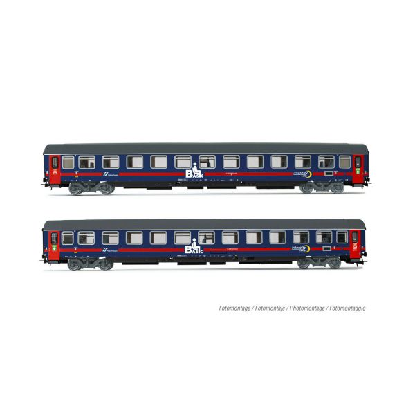 Rivarossi - Fs 2-p Uic-z1 Rebuilt 2nd Cl Interc. Notte Bl/r Vi (12/22) *riv-hr4357