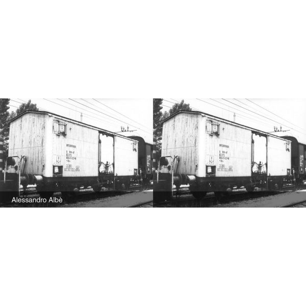 Rivarossi - Fs 2-p Refrigerated Wagons Ifms 2-axles Silver Iv (12/22) *riv-hr6563